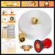 100 Ft Fire Hose With Brass Couplings & Nozzle, 430 Psi, Garden Irrigation