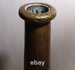 14 MACHINE AGE NY texas hewitt rubber corp bronze fire hose nozzle steampunk