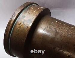 14 MACHINE AGE NY texas hewitt rubber corp bronze fire hose nozzle steampunk