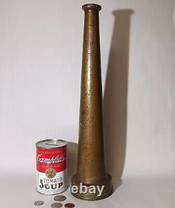 14 MACHINE AGE NY texas hewitt rubber corp bronze fire hose nozzle steampunk