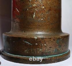 14 MACHINE AGE NY texas hewitt rubber corp bronze fire hose nozzle steampunk