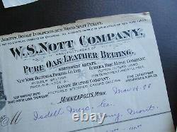 1898 (5) Nott, Ballard Eureka Fire Engine Leather Hose PRICES, letterhead. Card lot