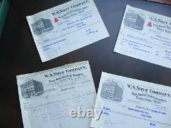 1898 (5) Nott, Ballard Eureka Fire Engine Leather Hose PRICES, letterhead. Card lot