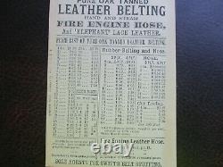 1898 (5) Nott, Ballard Eureka Fire Engine Leather Hose PRICES, letterhead. Card lot