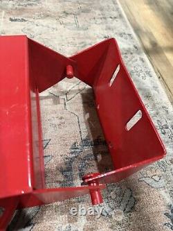 18 Antique Vintage Red Fire Hose Reel With Hose
