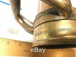 1900's VINTAGE 30 INCH BRASS WOOSTER FIRE NOZZLE PIPE WATER CANNON FIRETRUCK