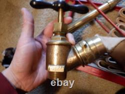 1908 WD Allen MFG CO Chicago Antique Fire Hose Set