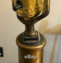 1917 FIREMAN Brass Fire Hose Nozzle ELKHART HEART LAMP ELK