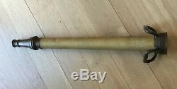 1930 Vintage 30 Brass Fire Hose Pipe Nozzle Original Chicago W. D. Allen Rare