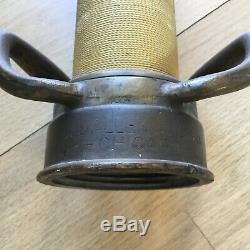 1930 Vintage 30 Brass Fire Hose Pipe Nozzle Original Chicago W. D. Allen Rare