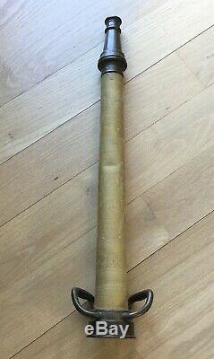 1930 Vintage 30 Brass Fire Hose Pipe Nozzle Original Chicago W. D. Allen Rare