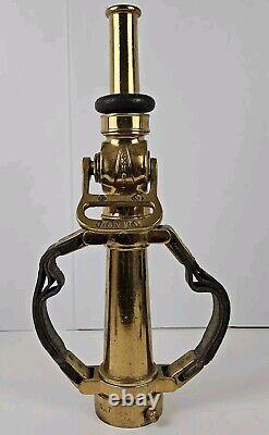 1931 Seagrave Akron Large Brass Boston Fire Fighter No. 7 Fire Truck Hose Nozzle