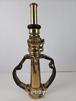 1931 Seagrave Akron Large Brass Boston Fire Fighter No. 7 Fire Truck Hose Nozzle