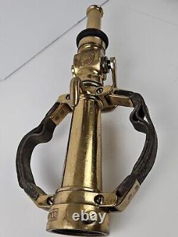 1931 Seagrave Akron Large Brass Boston Fire Fighter No. 7 Fire Truck Hose Nozzle