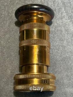 1948 Elkhart Brass Vintage 3LB. Solid Brass Fire Nozzle 742-48SM Beautiful Piece
