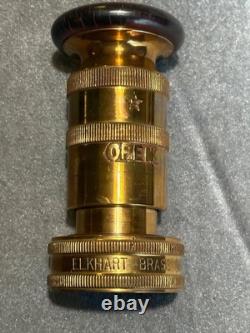 1948 Elkhart Brass Vintage 3LB. Solid Brass Fire Nozzle 742-48SM Beautiful Piece