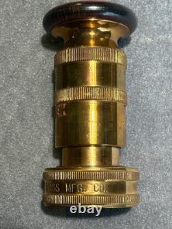 1948 Elkhart Brass Vintage 3LB. Solid Brass Fire Nozzle 742-48SM Beautiful Piece