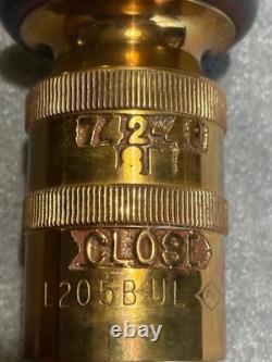 1948 Elkhart Brass Vintage 3LB. Solid Brass Fire Nozzle 742-48SM Beautiful Piece