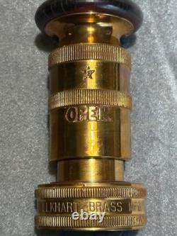 1948 Elkhart Brass Vintage 3LB. Solid Brass Fire Nozzle 742-48SM Beautiful Piece