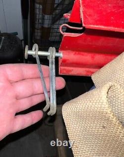 1950's Antique W. D. Allen 50' Fire Hose 12 Brass Nozzel Brooklyn Tenement