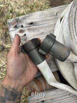 (1) 1 1/2 Fire Hose (3) 1 Fire Hose, 2 Forester Nozzles, Reducers & Gated Wyes