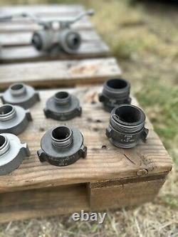 (1) 1 1/2 Fire Hose (3) 1 Fire Hose, 2 Forester Nozzles, Reducers & Gated Wyes