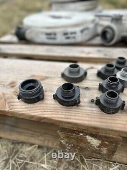 (1) 1 1/2 Fire Hose (3) 1 Fire Hose, 2 Forester Nozzles, Reducers & Gated Wyes
