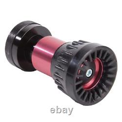 1 1/2 Heavy Duty Aluminum NPSH Fire Nozzle with Rubber Bumper Red