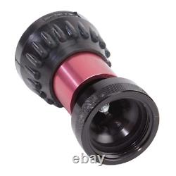 1 1/2 Heavy Duty Aluminum NPSH Fire Nozzle with Rubber Bumper Red