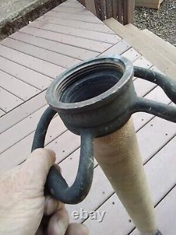 25 3/4Vintage Brass FIRE NOZZLE Standpipe POWHATANH RANSON W Va 2 1/2