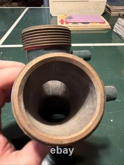 2 1/2 Thread Solid Brass Fire Hydrant Siamese Water Hose Wye Y Splitter Vintage
