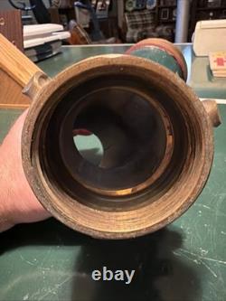 2 1/2 Thread Solid Brass Fire Hydrant Siamese Water Hose Wye Y Splitter Vintage