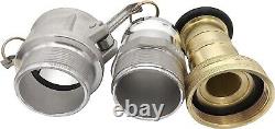 2 NPSH Brass Industrial Fire Hose Nozzle 2 Camlock Fitting Fog Nozzle Watering