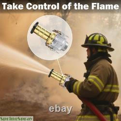 2 NPSH Brass Industrial Fire Hose Nozzle with 2 X Aluminum 2 Inch Camlock Fitti