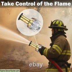 2 NPSH Brass Industrial Fire Hose Nozzle with 2 x Aluminum 2 inch Camlock Fi
