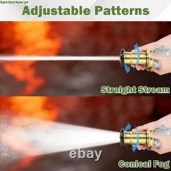2 NPSH Brass Industrial Fire Hose Nozzle with 2 x Aluminum 2 inch Camlock Fi