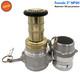 2 Npsh Threads Brass Industrial Fire Hose Nozzle 2 Camlock Fittings Fog Nozzle