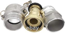 2 NPSH Threads Brass Industrial Fire Hose Nozzle 2 Camlock Fittings Fog Nozzle