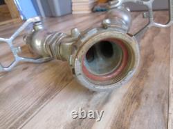 2 Vintage Rockwood Waterfog Fire Hose Nozzle & Splitter Display Os1