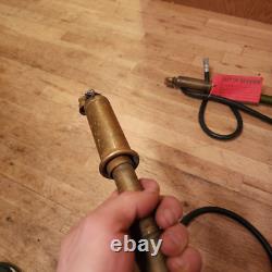 2- Vtg Firefighter INDIAN D. B SMITH Brass Fire Pump Cleanup Backpack Hose Nozzle