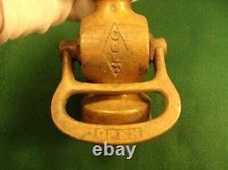 #2 of 2, VTG ANTIQUE BRASS COLT 9.5 FIRE FIGHTING HOSE NOZZLE, YOLK HANDLE