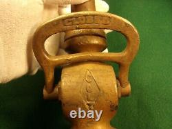 #2 of 2, VTG ANTIQUE BRASS COLT 9.5 FIRE FIGHTING HOSE NOZZLE, YOLK HANDLE