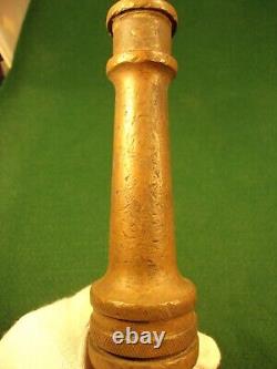 #2 of 2, VTG ANTIQUE BRASS COLT 9.5 FIRE FIGHTING HOSE NOZZLE, YOLK HANDLE