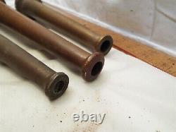 3 Early Solid Brass 10-12 Fire Fighting Hose Powhatan Nozzle Tip Firefighter