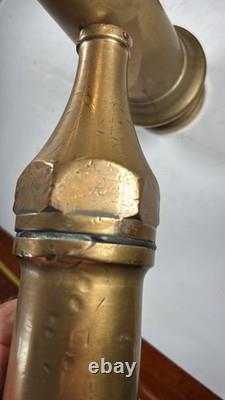 4 Vintage Copper and Brass fire hose nozzles