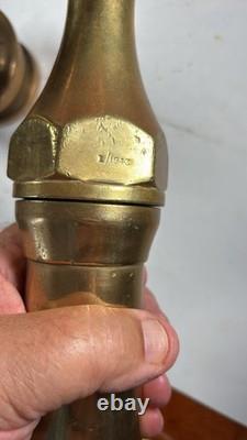 4 Vintage Copper and Brass fire hose nozzles