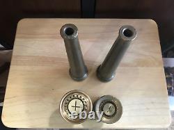 4 Vintage Fire Hose Nozzles, Elkhart And Allen Co. Super Buy