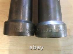 4 Vintage Fire Hose Nozzles, Elkhart And Allen Co. Super Buy