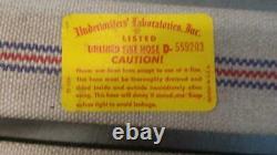 63' Linen Unlined Fire Fighting Hose Assembly White With Stripe Made In USA (h4)