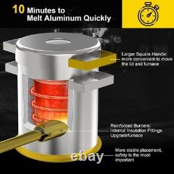 6KG Propane Metal Melting Furnace Kit Gold Silver Copper Aluminum Casting Forge